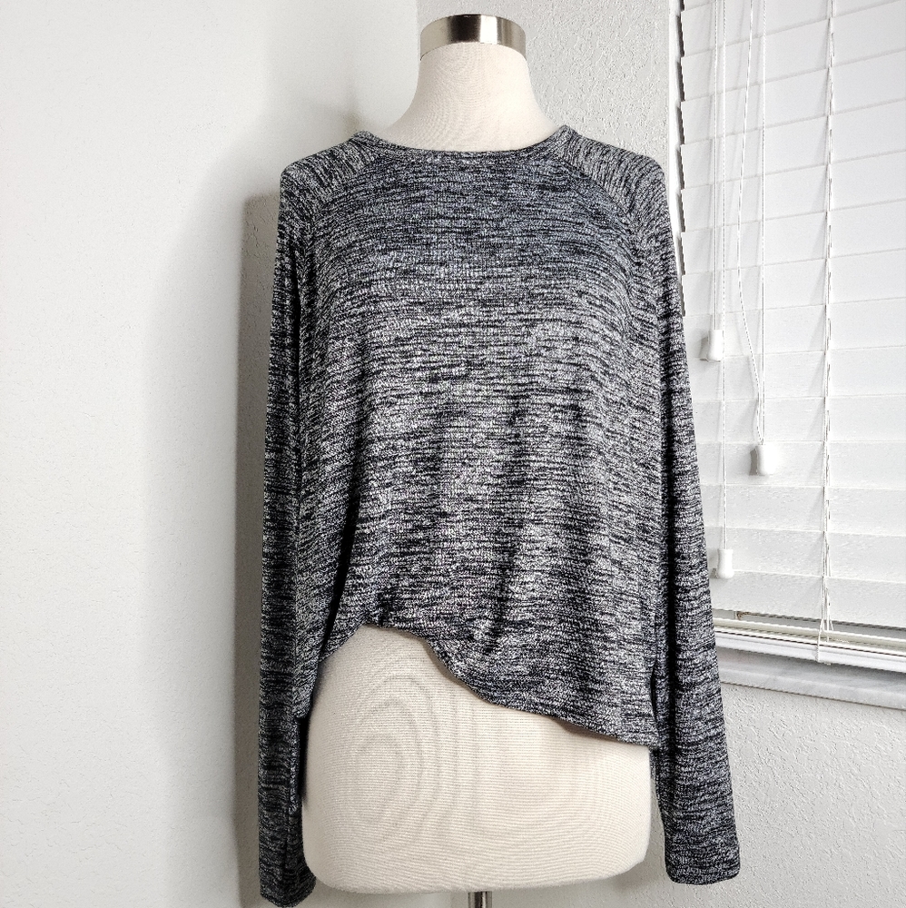 Rag & Bone Camden Heathered Charcoal Long Sleeve … - image 3